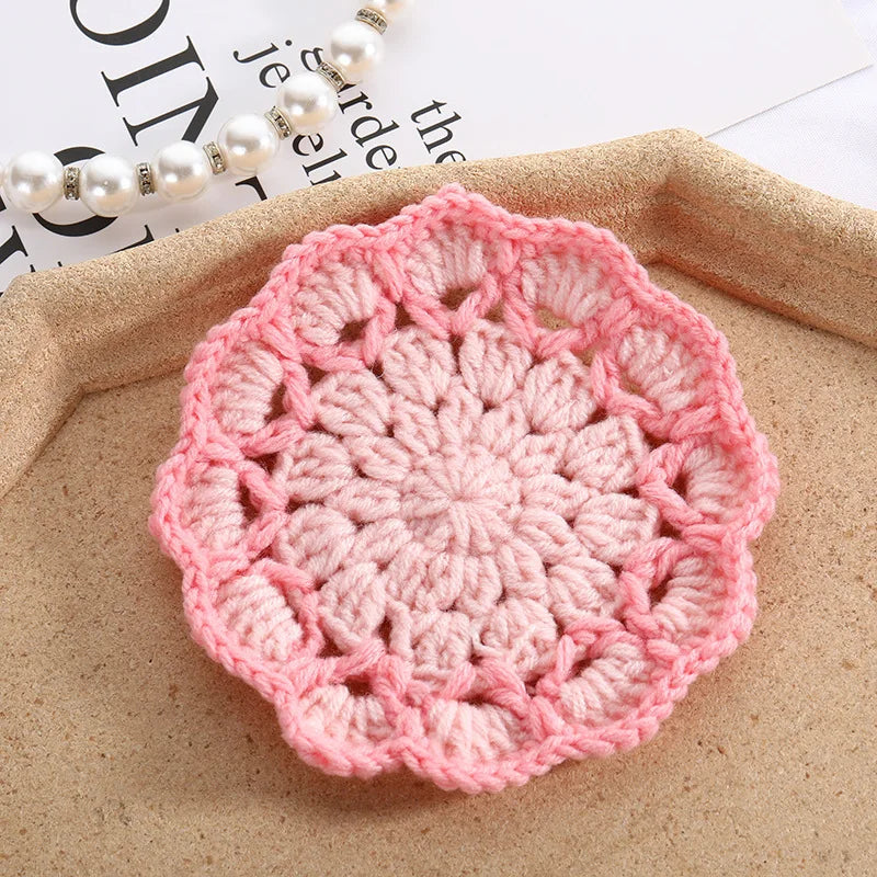 CozyBloom Knit Coasters