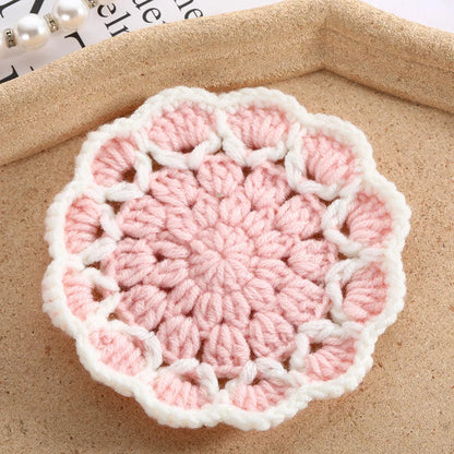 CozyBloom Knit Coasters