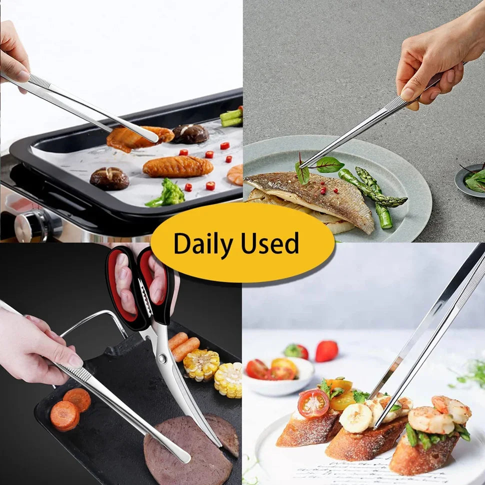 SteelGrip Pro Chef Tweezers