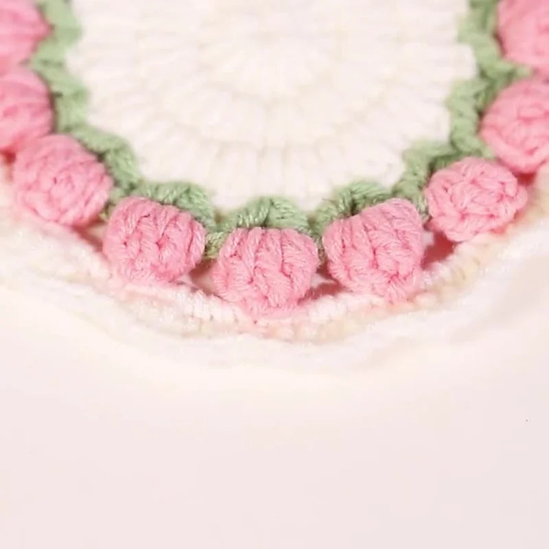 CozyBloom Knit Coasters