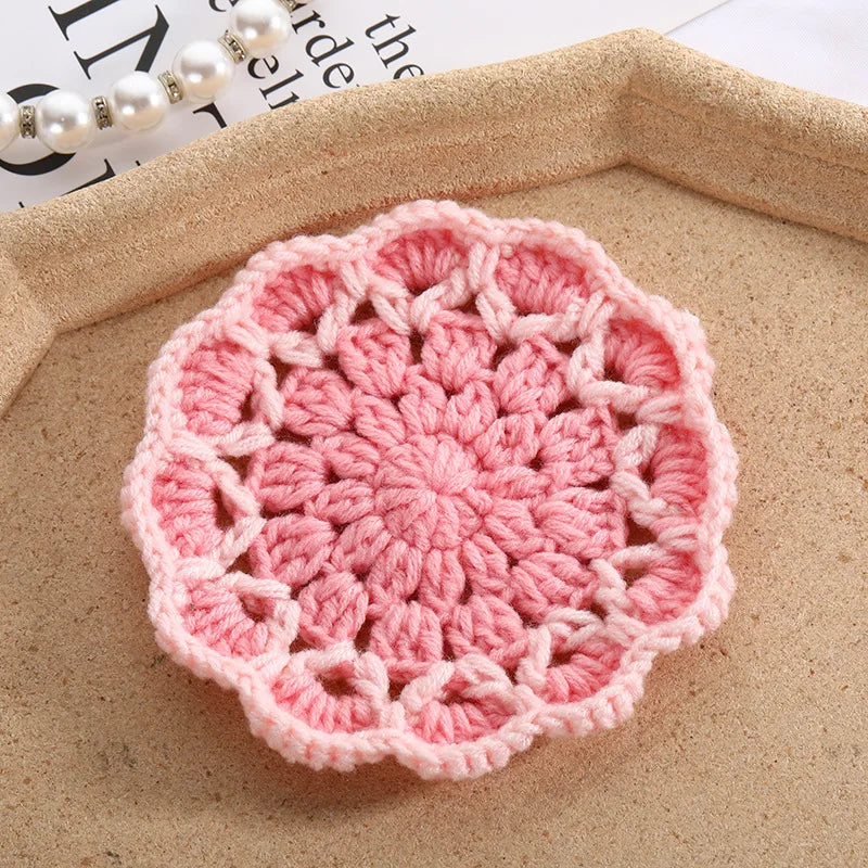 CozyBloom Knit Coasters